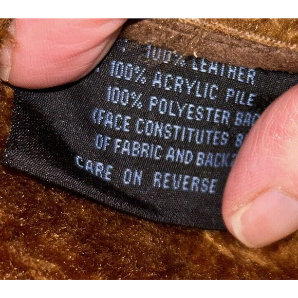 KENNETH COLE REACTION Women's size M Leather Jacket Coat FauxFur Lining Zip Y2K - Picture 9 of 9